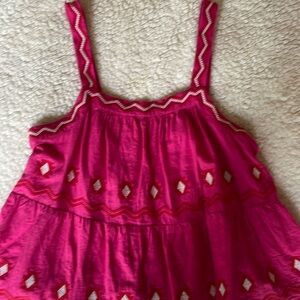 Pink Embroidered Kids Top